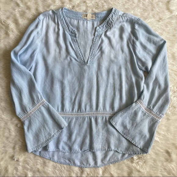 Cloth & Stone Light Blue Blouse - Picture 6 of 16